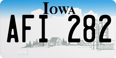 IA license plate AFI282