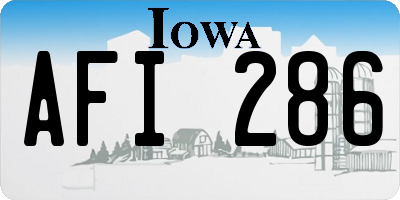 IA license plate AFI286