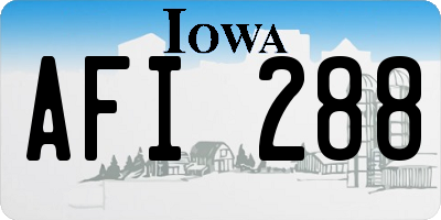 IA license plate AFI288