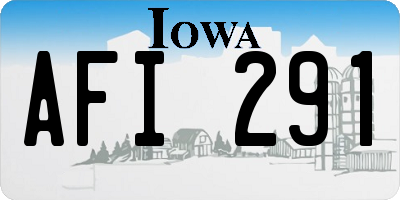 IA license plate AFI291