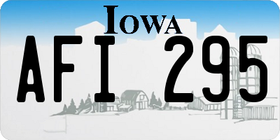 IA license plate AFI295