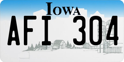 IA license plate AFI304