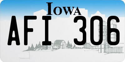 IA license plate AFI306