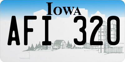 IA license plate AFI320