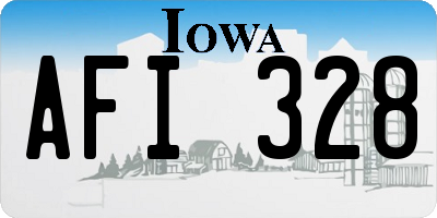 IA license plate AFI328