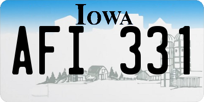 IA license plate AFI331