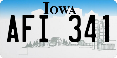 IA license plate AFI341