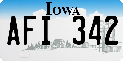 IA license plate AFI342