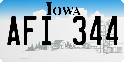 IA license plate AFI344