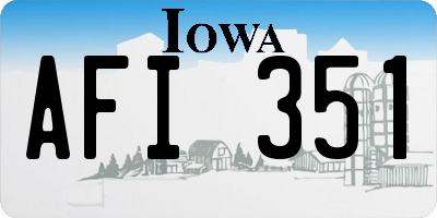 IA license plate AFI351