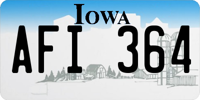 IA license plate AFI364
