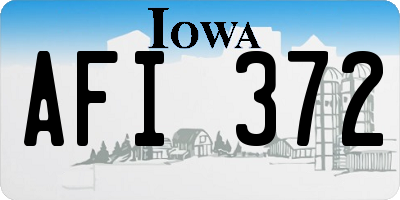 IA license plate AFI372