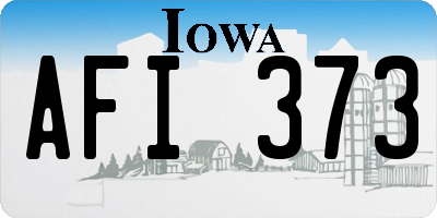 IA license plate AFI373