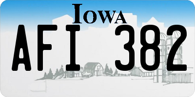 IA license plate AFI382