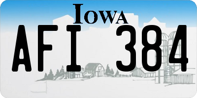 IA license plate AFI384