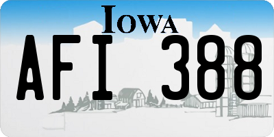 IA license plate AFI388