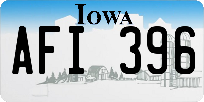 IA license plate AFI396
