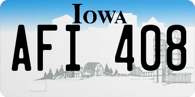IA license plate AFI408