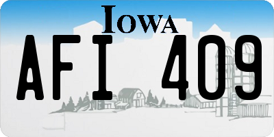 IA license plate AFI409