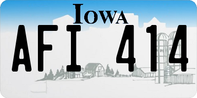 IA license plate AFI414