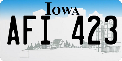 IA license plate AFI423