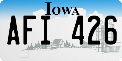 IA license plate AFI426