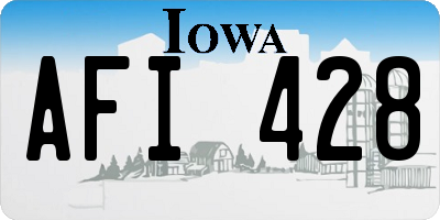 IA license plate AFI428