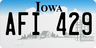 IA license plate AFI429