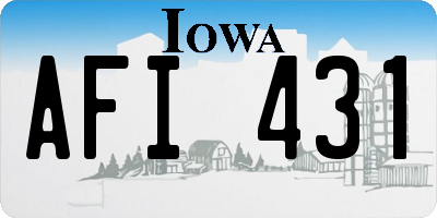 IA license plate AFI431