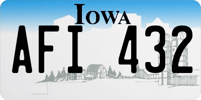 IA license plate AFI432