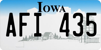 IA license plate AFI435