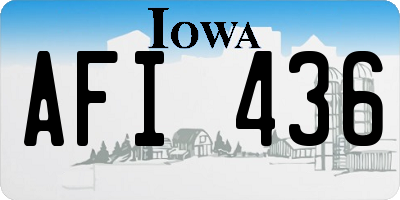 IA license plate AFI436