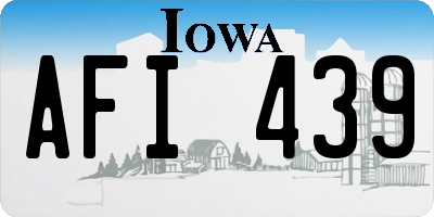 IA license plate AFI439