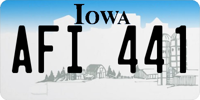 IA license plate AFI441