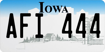 IA license plate AFI444
