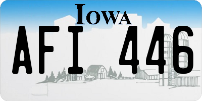 IA license plate AFI446