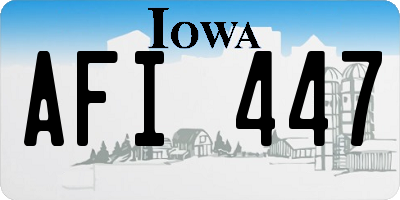IA license plate AFI447
