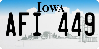 IA license plate AFI449