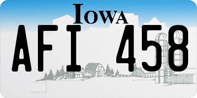 IA license plate AFI458