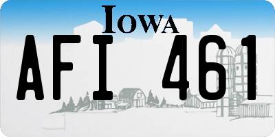 IA license plate AFI461