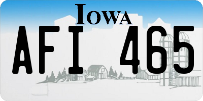 IA license plate AFI465
