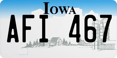 IA license plate AFI467