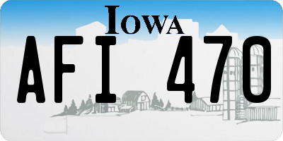 IA license plate AFI470