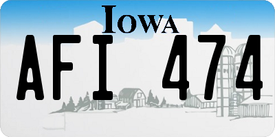 IA license plate AFI474