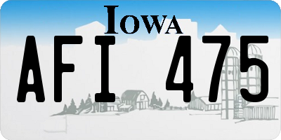 IA license plate AFI475