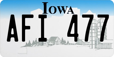 IA license plate AFI477