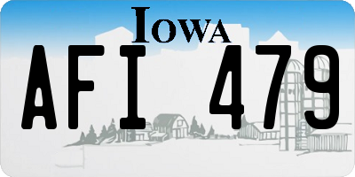IA license plate AFI479