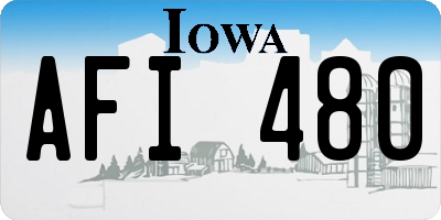 IA license plate AFI480