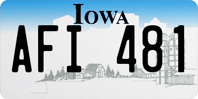 IA license plate AFI481