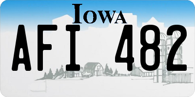 IA license plate AFI482